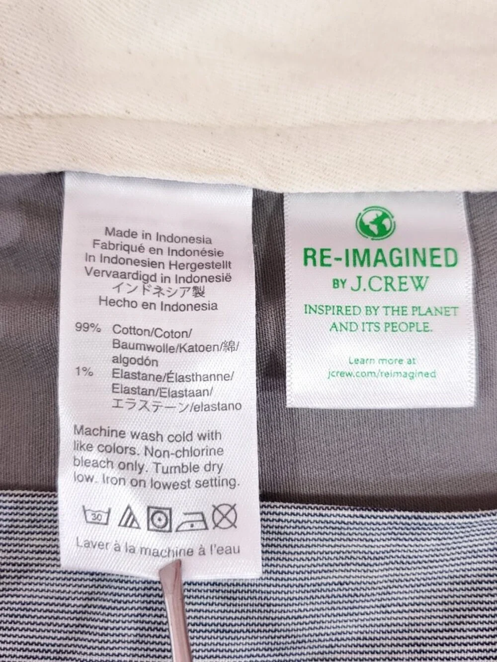 *READ* NWT J Crew Mens 30x31.5(32) 484 Slim fit Stretch Chino Pants Gray E1589